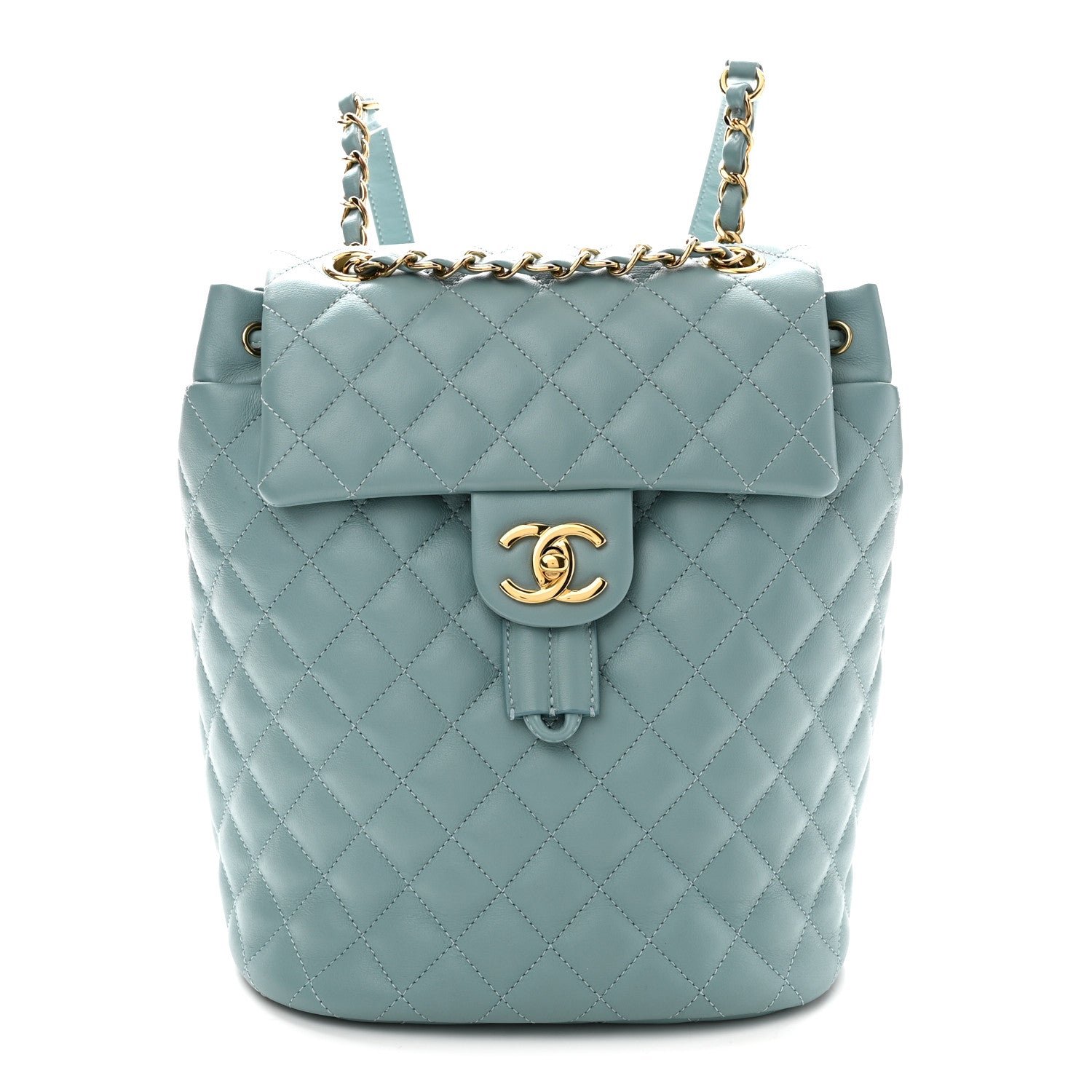 Chanel Lambskin Quilted Small Urban Spirit Backpack Blue