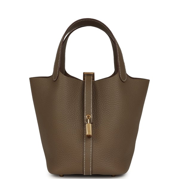 Hermes Hermes Picotin Lock 18 Etoupe Clemence Gold Hardware