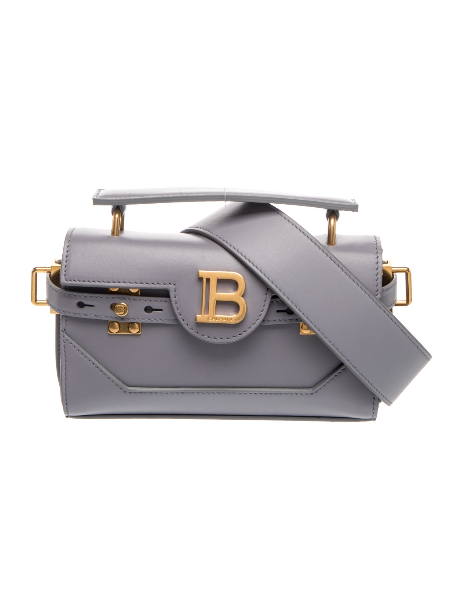 Balmain Leather Baguette Small