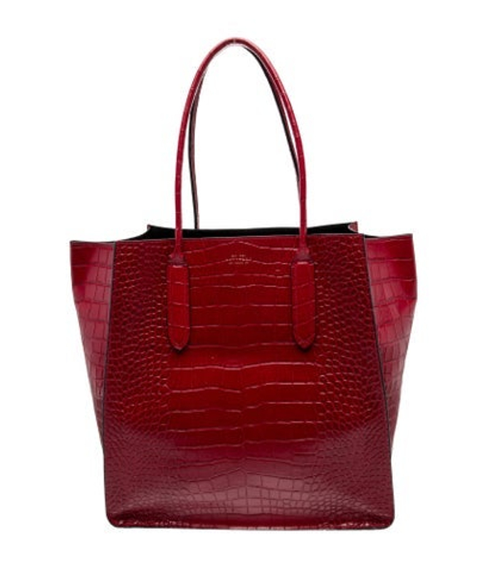 Smythson Embossed Leather Tote