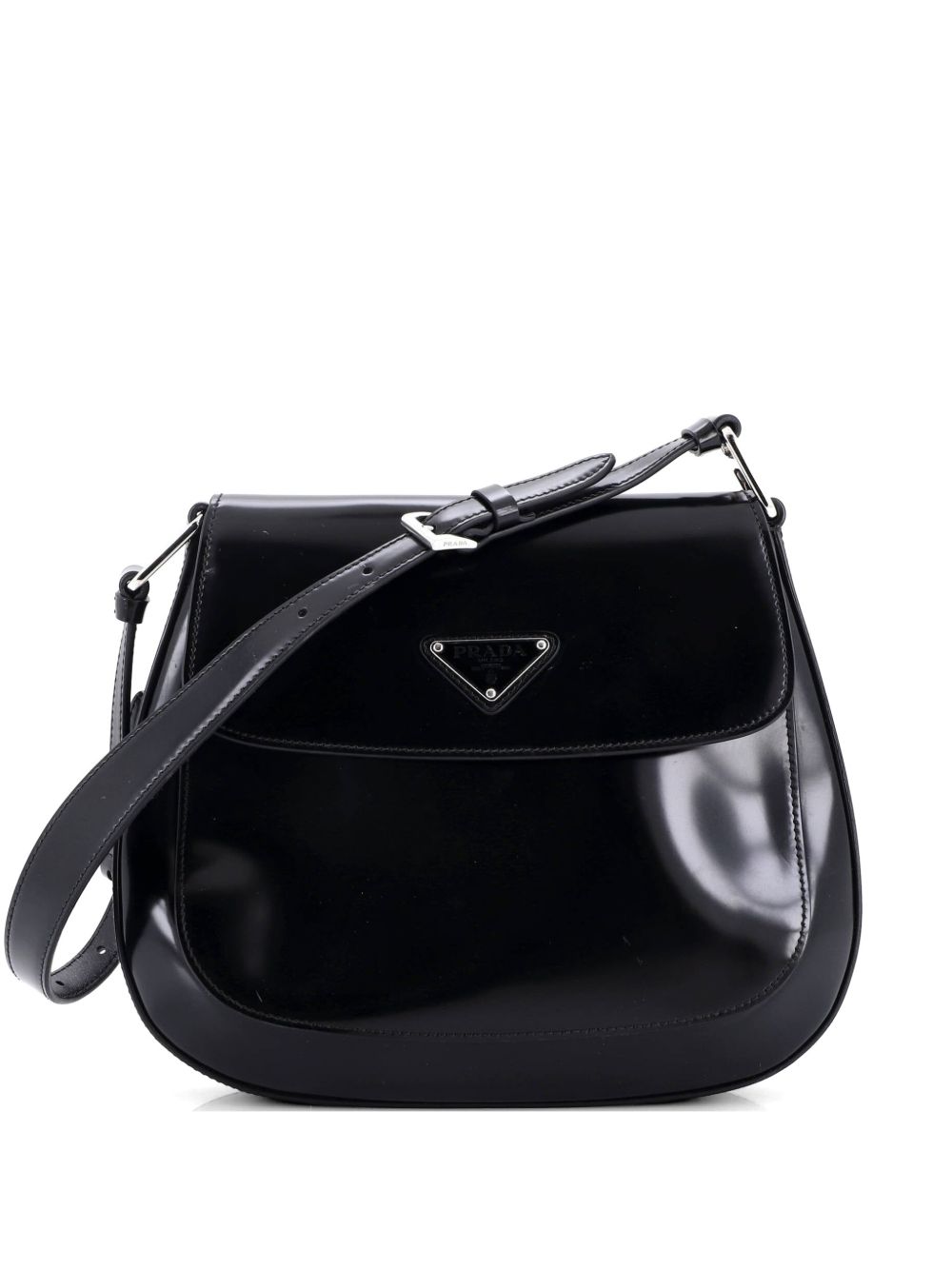 Cleo Flap Spazzolato Leather Large shoulder bag