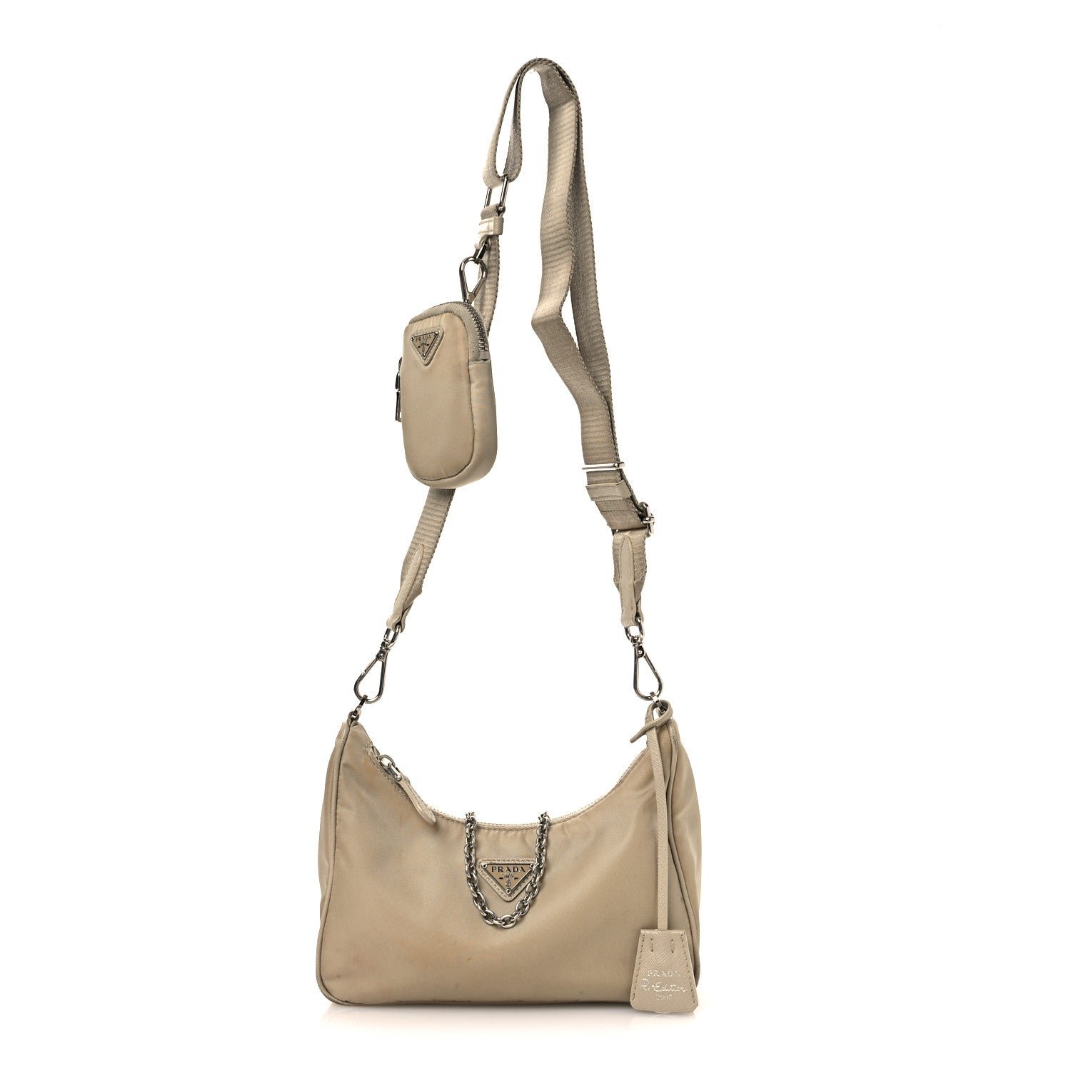 Prada Re-Nylon Saffiano Re-Edition 2005 Shoulder Bag Deserto
