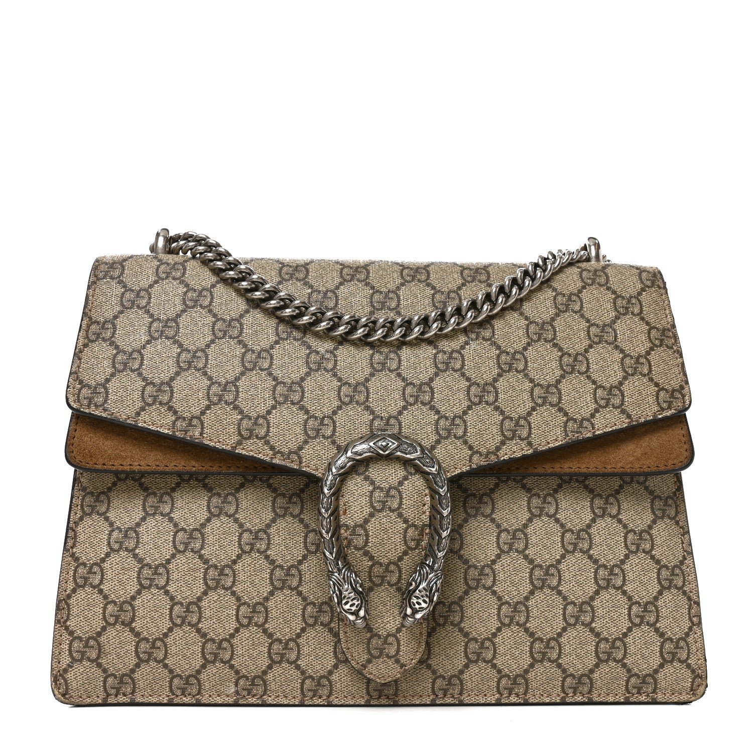 Gucci GG Supreme Monogram Medium Dionysus Shoulder Bag Taupe