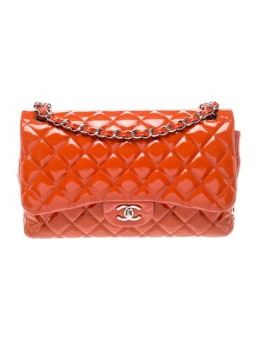 Classic Jumbo Patent Double Flap Bag