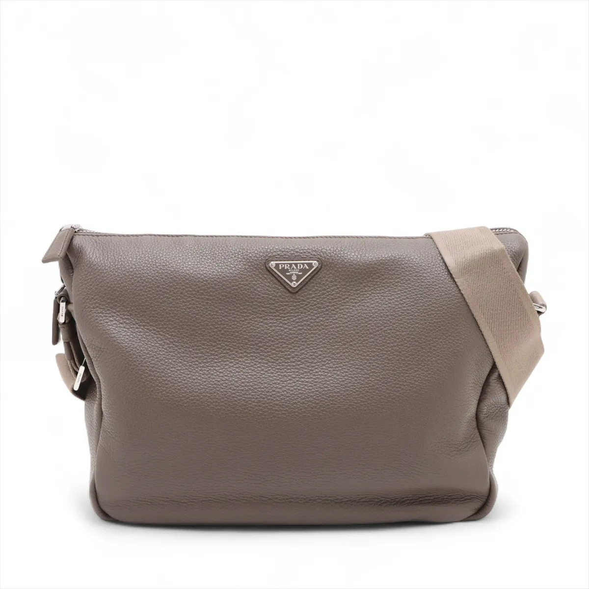 Prada Vitello Daino Leather Shoulder bag Greige no white tag