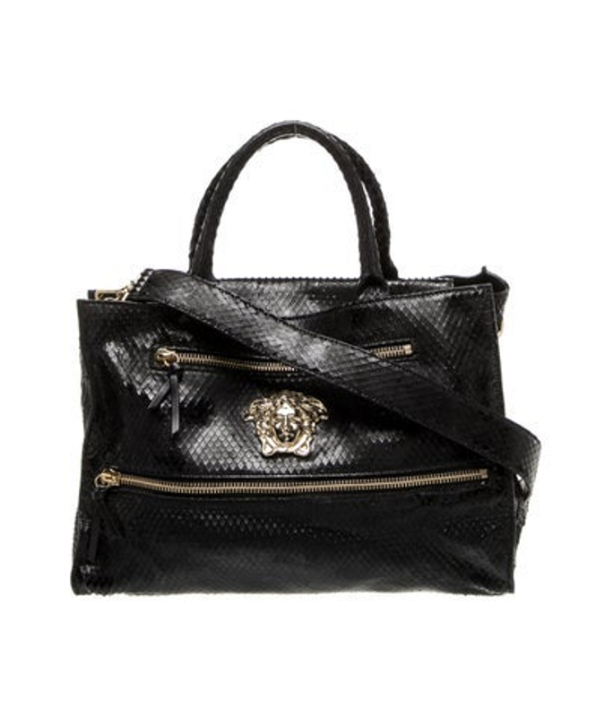 Versace Snakeskin Top Handle Bag