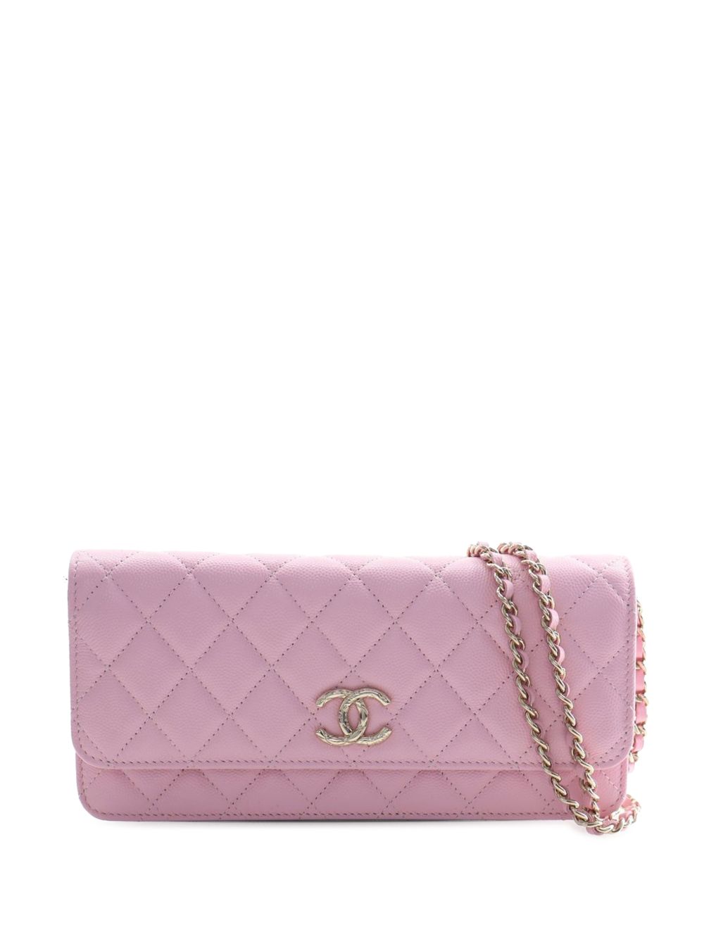 2021-2026 CC Quilted Caviar East West Clutch On Chain crossbody bag