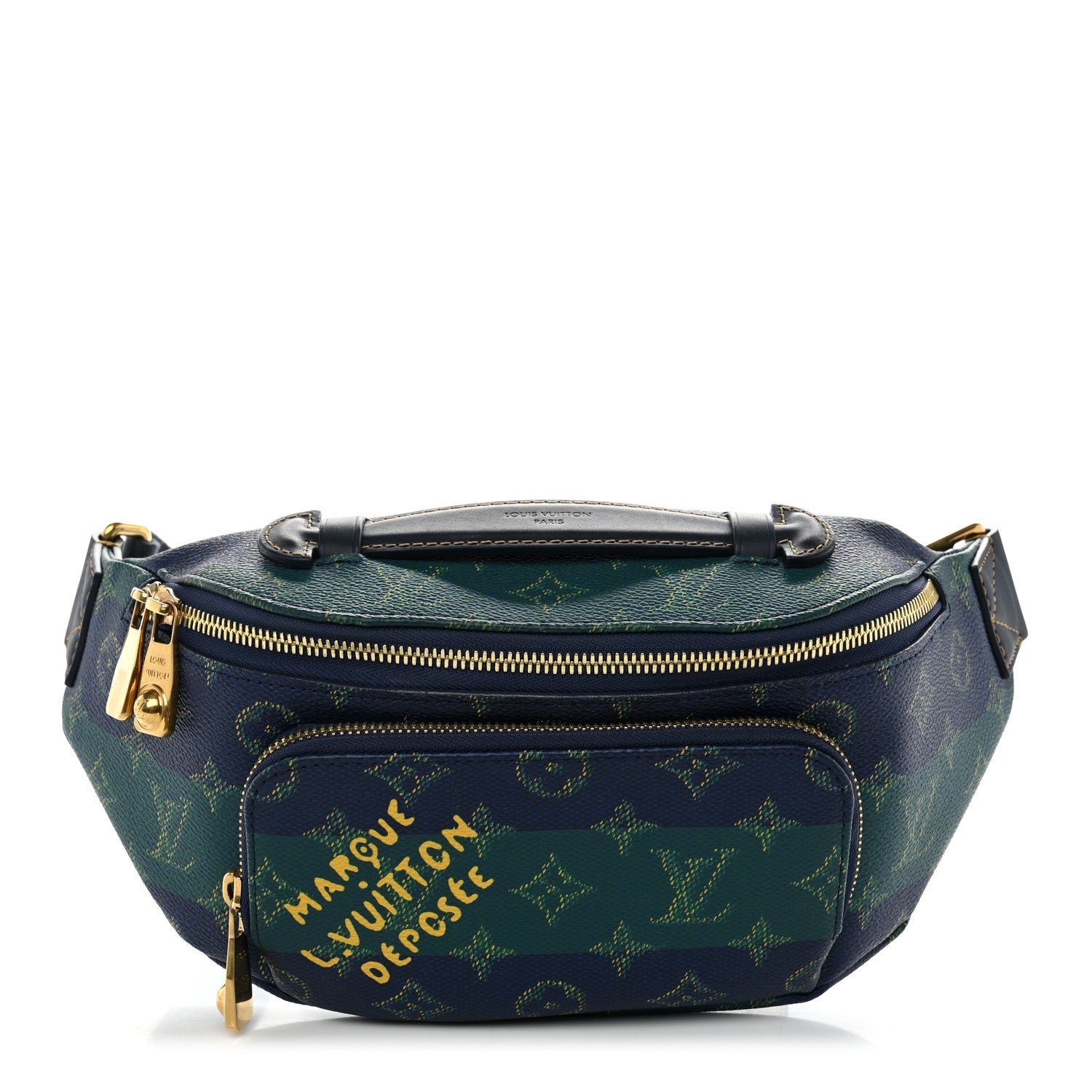 Louis Vuitton Louis Vuitton Monogram Heritage Rush Bumbag Blue Stripes