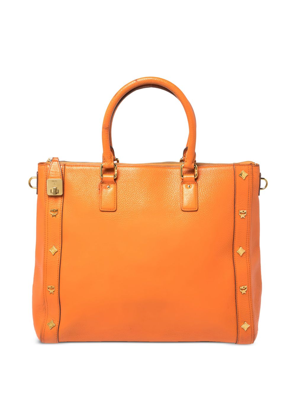 MCM leather stud-detail tote bag