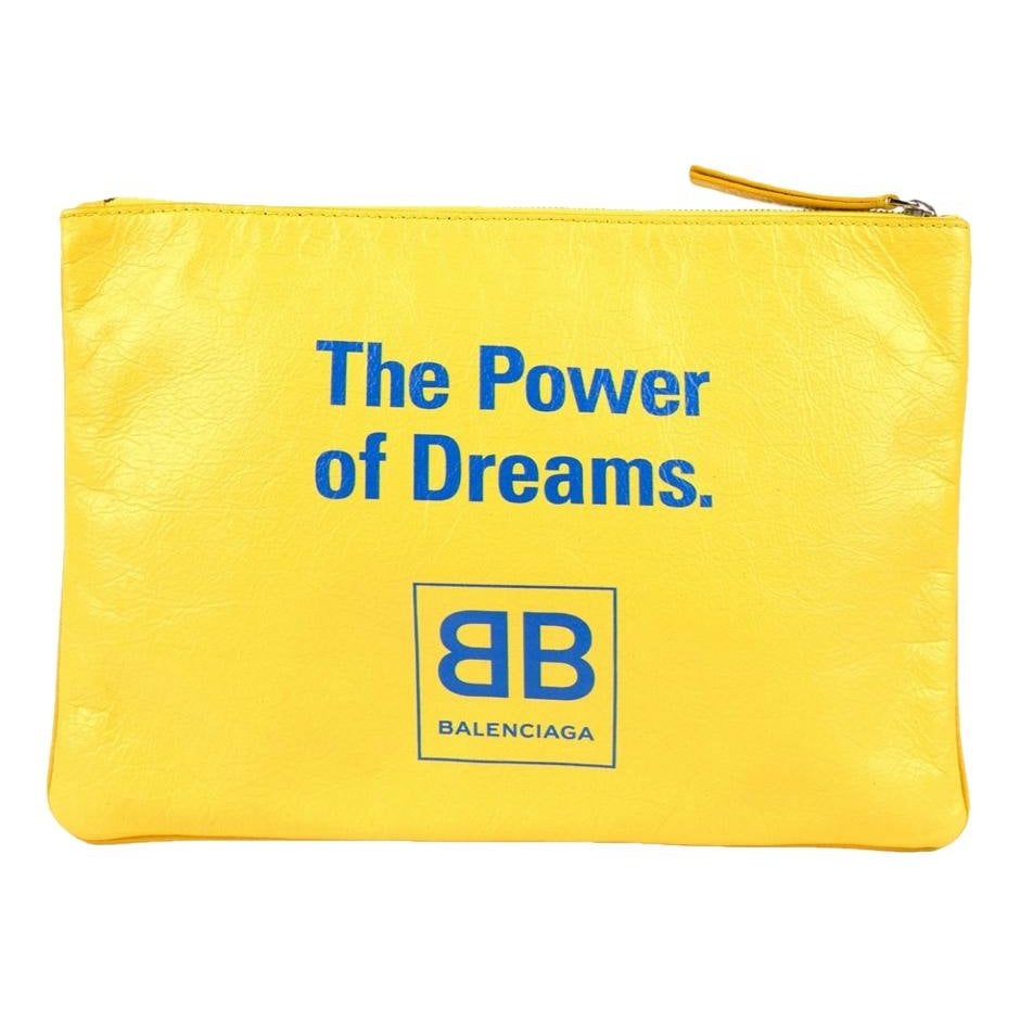 Leather clutch bag