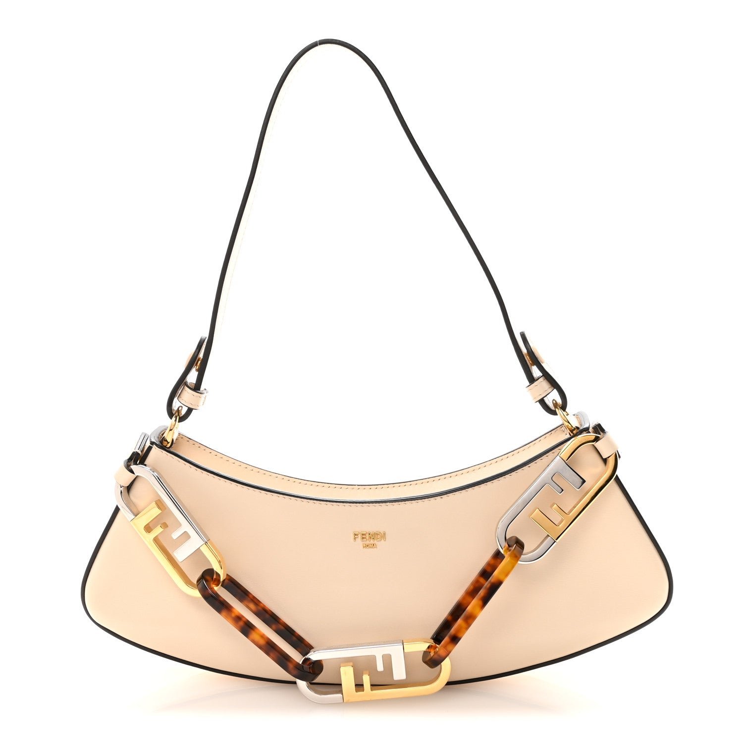 Fendi Vitello Queen Palmellato Fendi O'Lock Swing Camelia