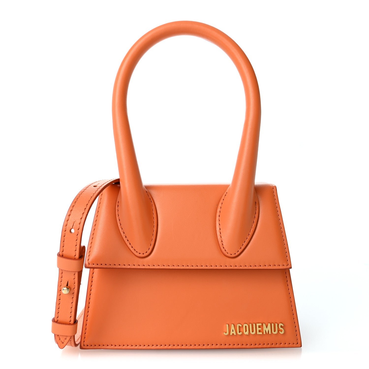 Jacquemus Smooth Calfskin Le Chiquito Moyen Orange