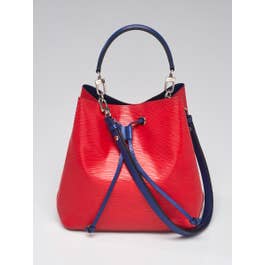 Louis Vuitton Louis Vuitton Coquelicot/Indigo Epi Leather NeoNoe Bag