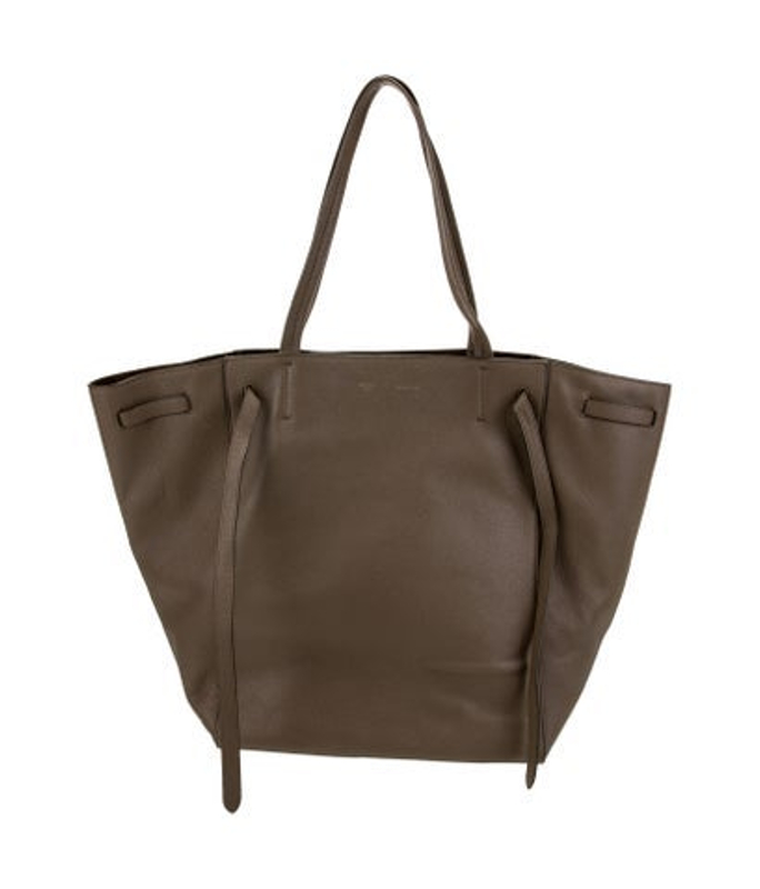 Celine Leather Cabas Tote Bag