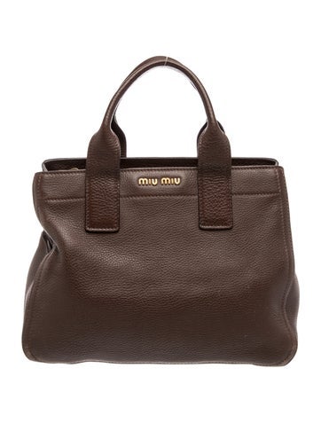 Miu Miu Leather Top Handle Bag