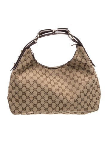 GG Canvas Horsebit Chain Medium