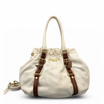 Vitello Leather Top Handle Bag Medium