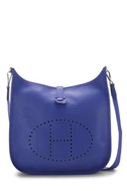 Hermes Blue Royal Clemence Evelyne III GM