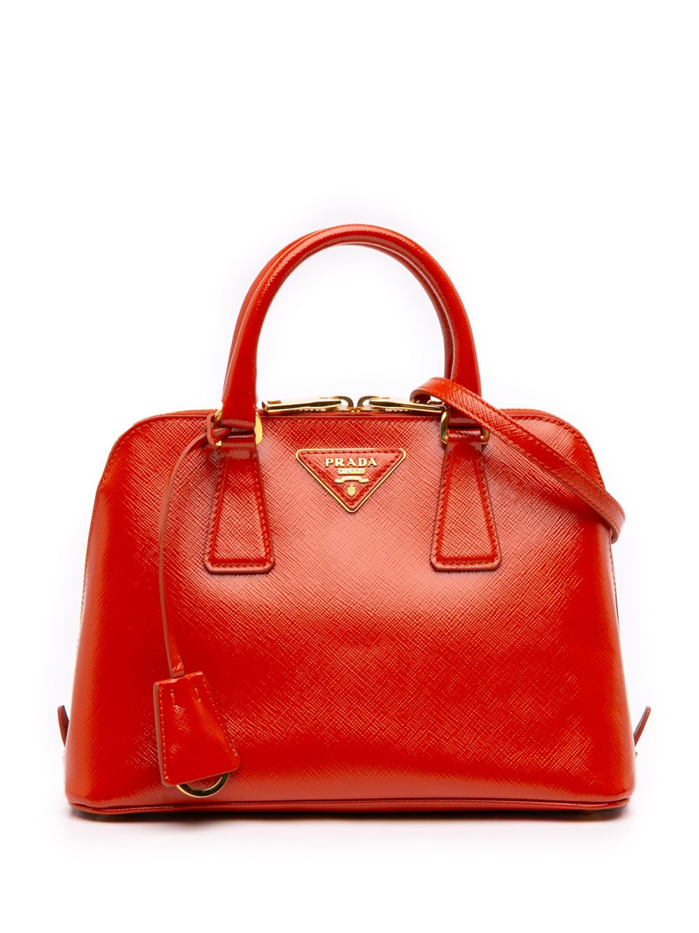 Prada 2013-2026 Small Saffiano Vernice Promenade satchel