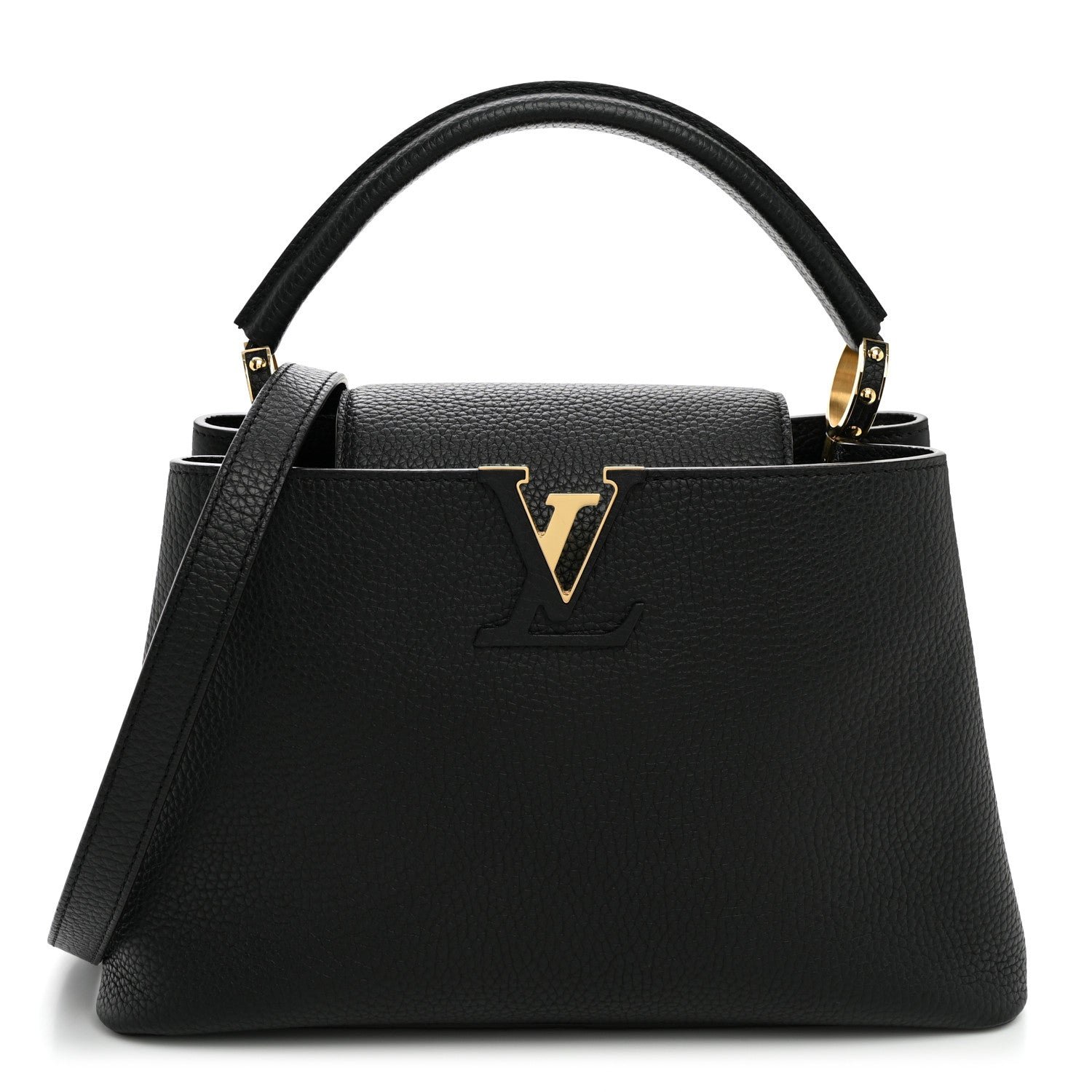 Louis Vuitton Taurillon Capucines PM Black