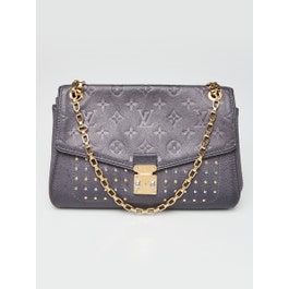 Louis Vuitton Gris Silver Empreinte Leather Studded St. Germain PM Bag