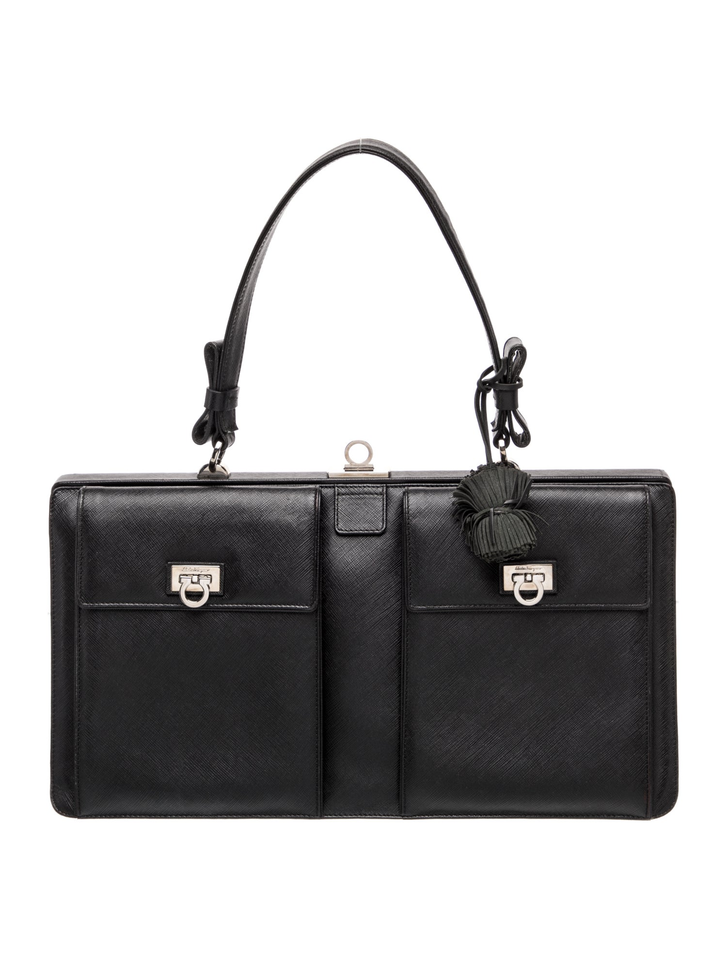 Patent Leather Top Handle Bag Vintage