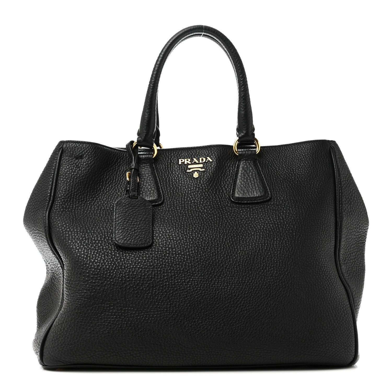 Prada Vitello Daino Tote Black