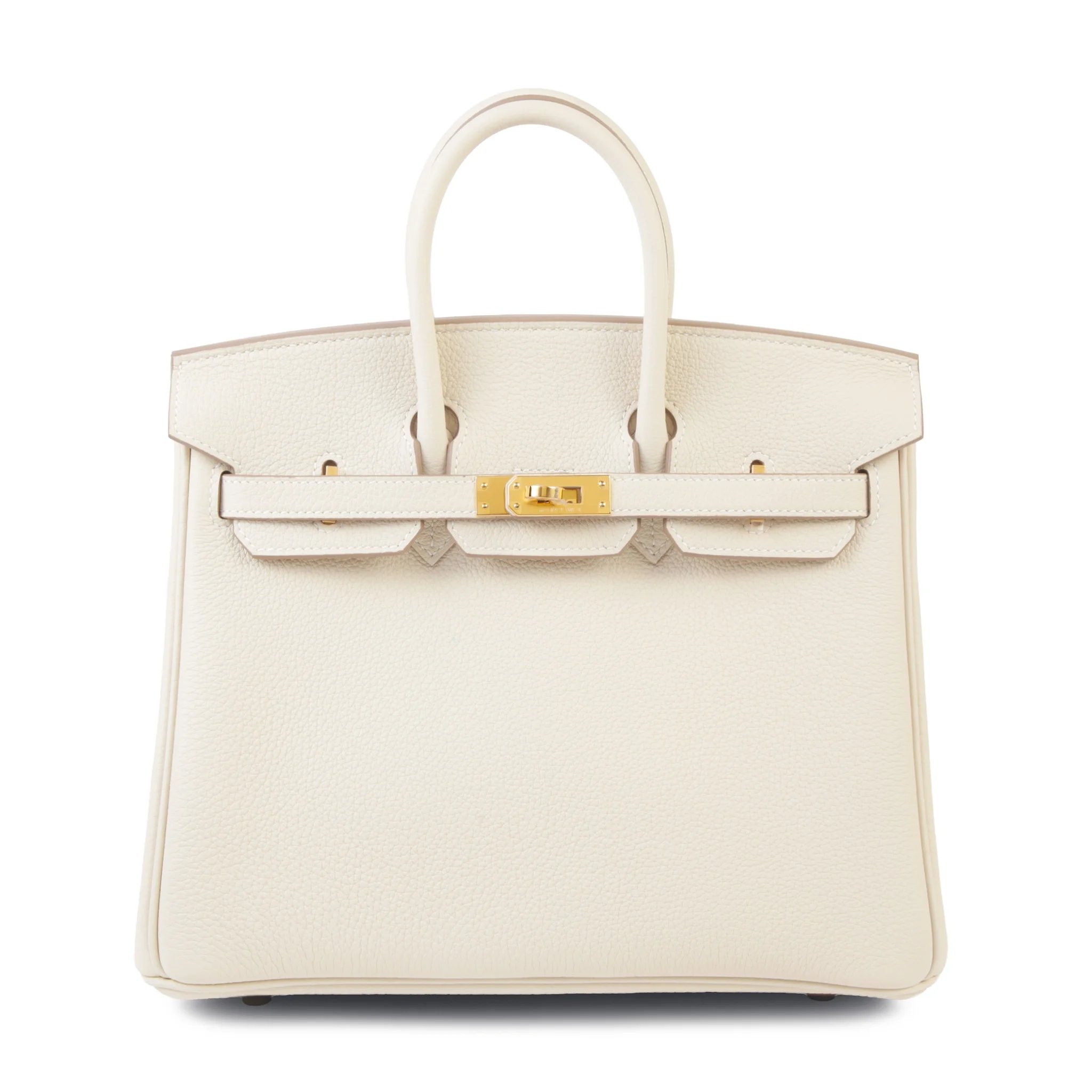Brand New ( Rank N ) HERMÈS Birkin 25 Craie (10) Togo Gold hardware G (2026)