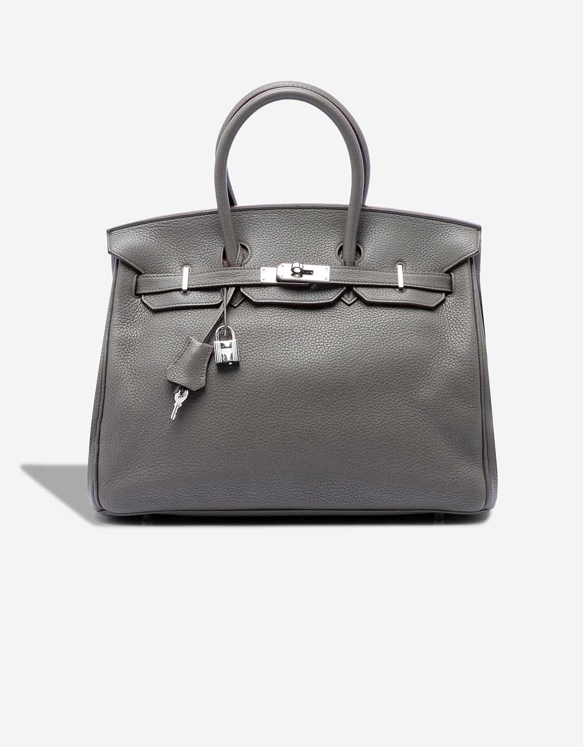 Hermes 
		Birkin 35 Clémence Étain    