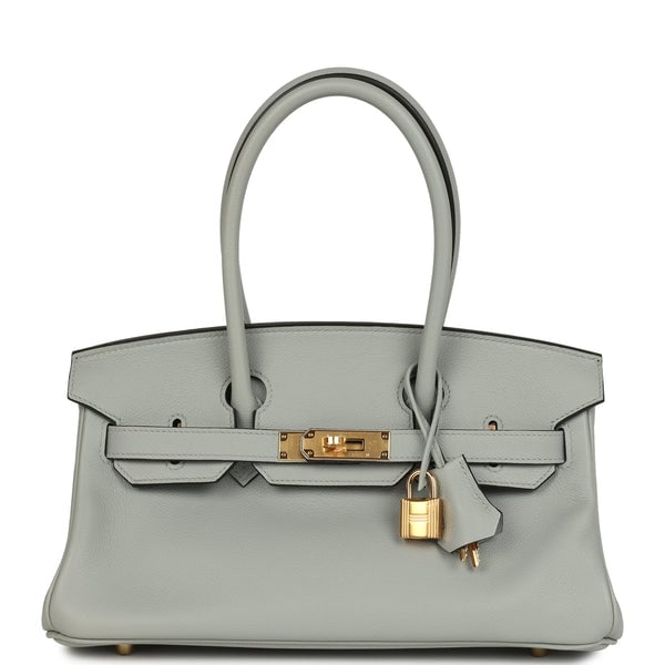 Hermes Hermes Shoulder Birkin Light 29 Bleu Glacier Evercolor Gold Hardware