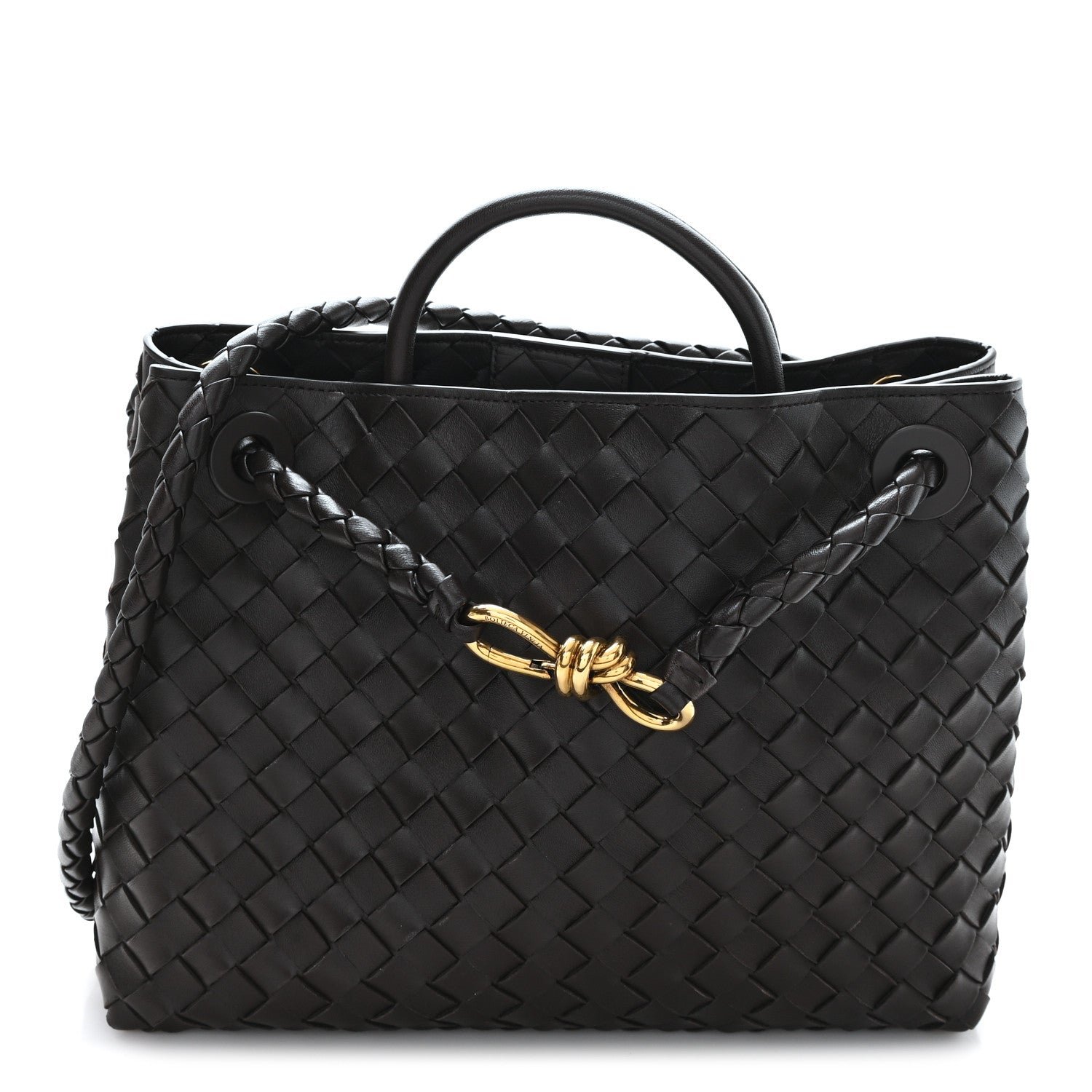 Bottega Veneta Nappa Intrecciato Medium Andiamo Shoulder Bag Fondant