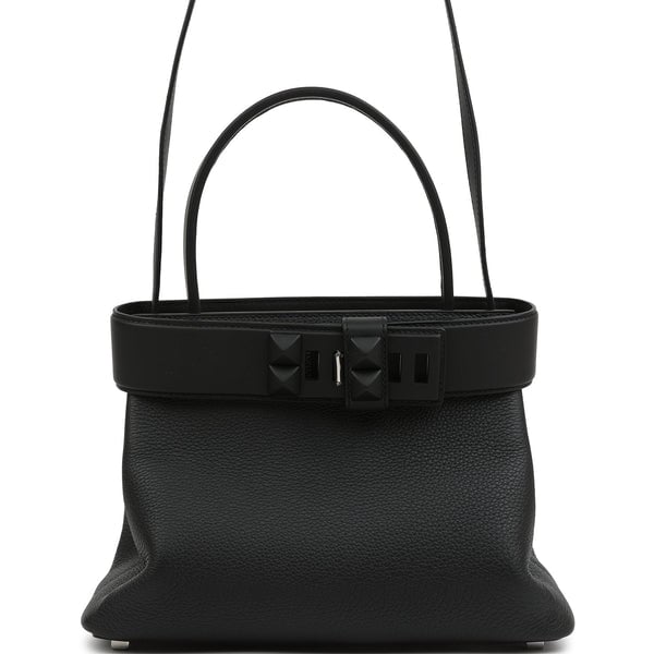 Hermes Hermes Medor Bag Black Togo and Swift Palladium Hardware