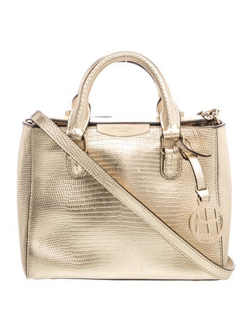 Embossed Leather Top Handle Bag