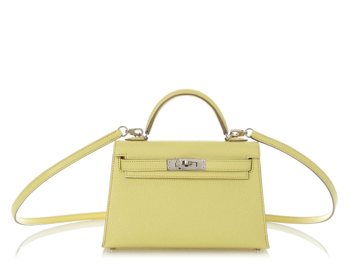 Hermes Hermès Mini Limoncello Chèvre Kelly 20