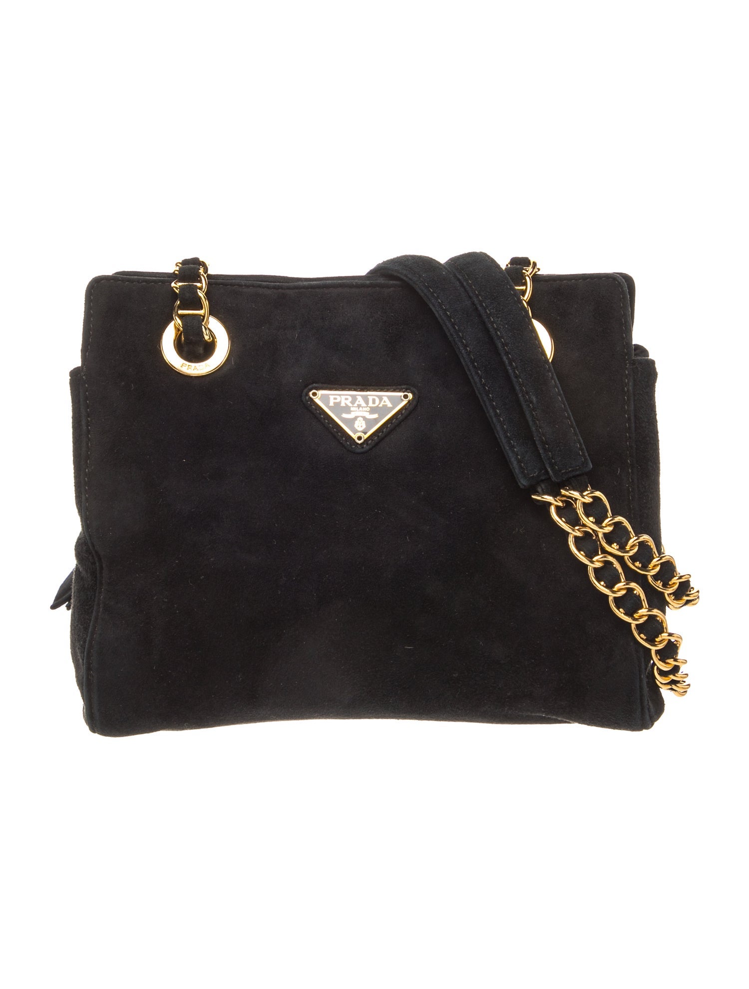 Enameled Metal Triangle Shoulder Bag