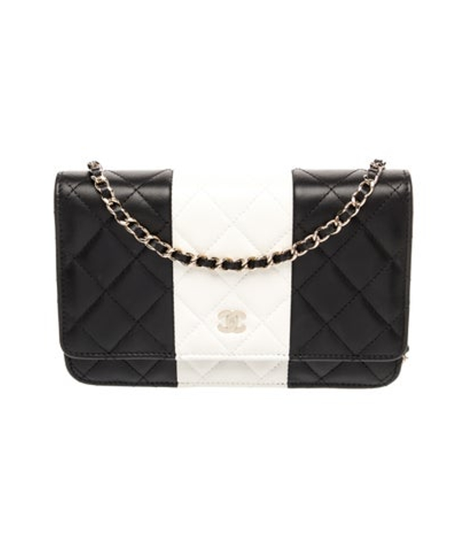 Chanel Bi Stripe Wallet On Chain W Tags