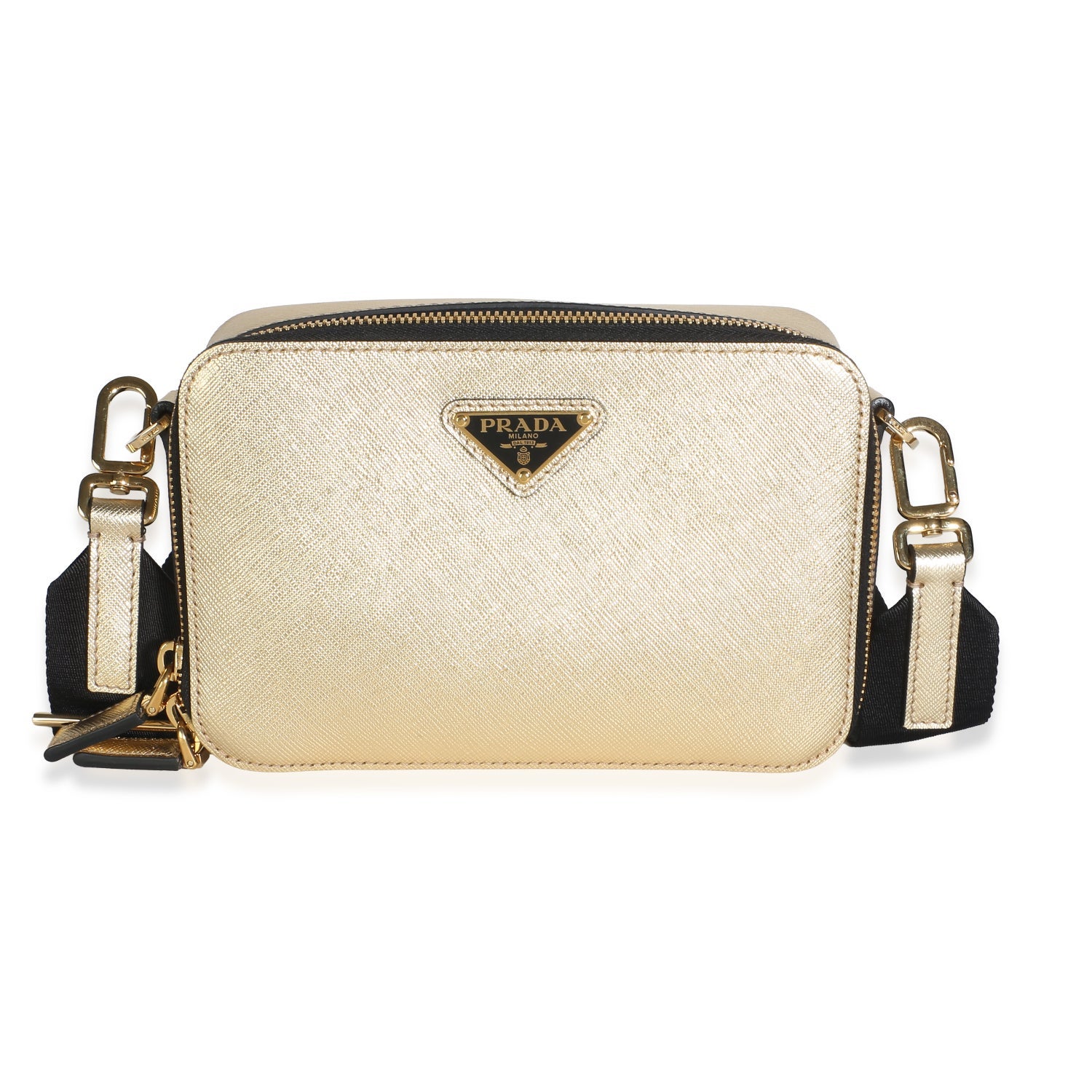 Leather Brique Crossbody Bag Small