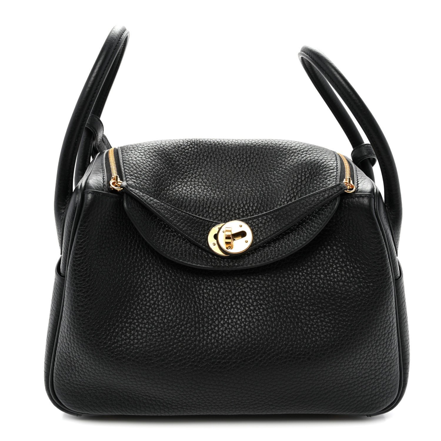 Hermes Taurillon Clemence Lindy 26 Black