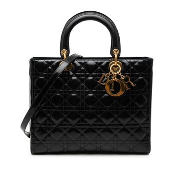 Large Lambskin Cannage Lady Dior
