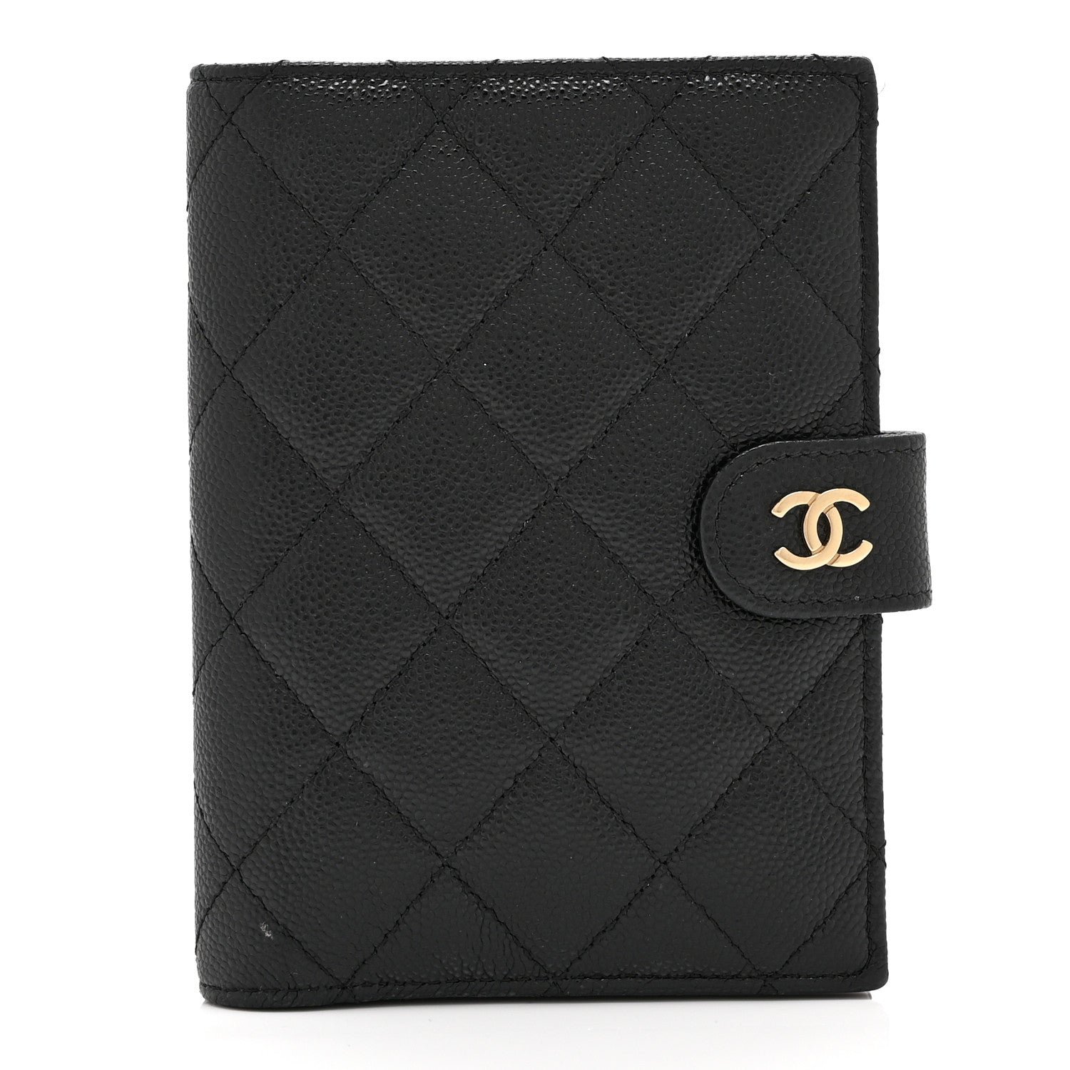 Chanel Caviar Quilted Passport Holder Black