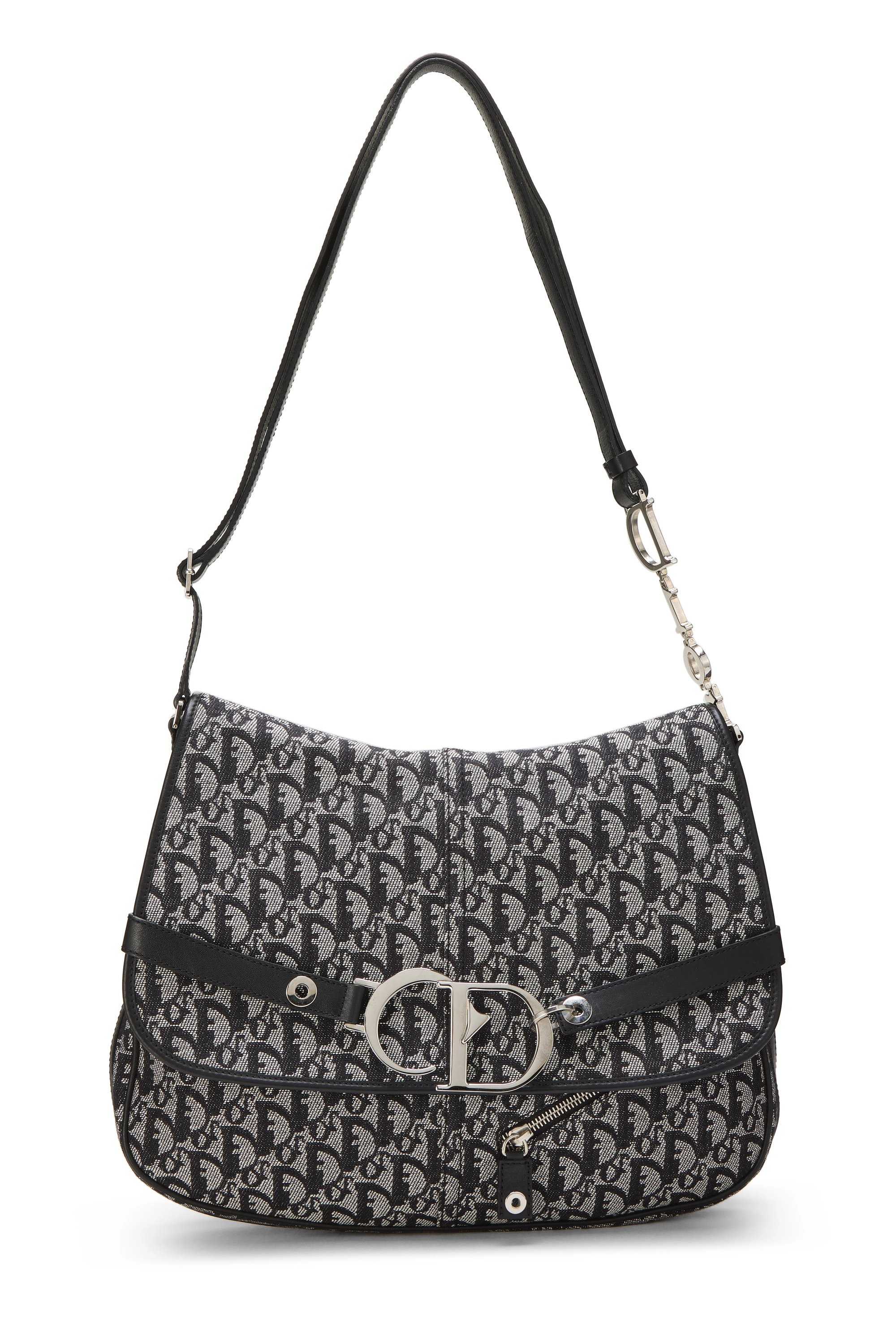 Black Trotter Canvas Flap Messenger Bag