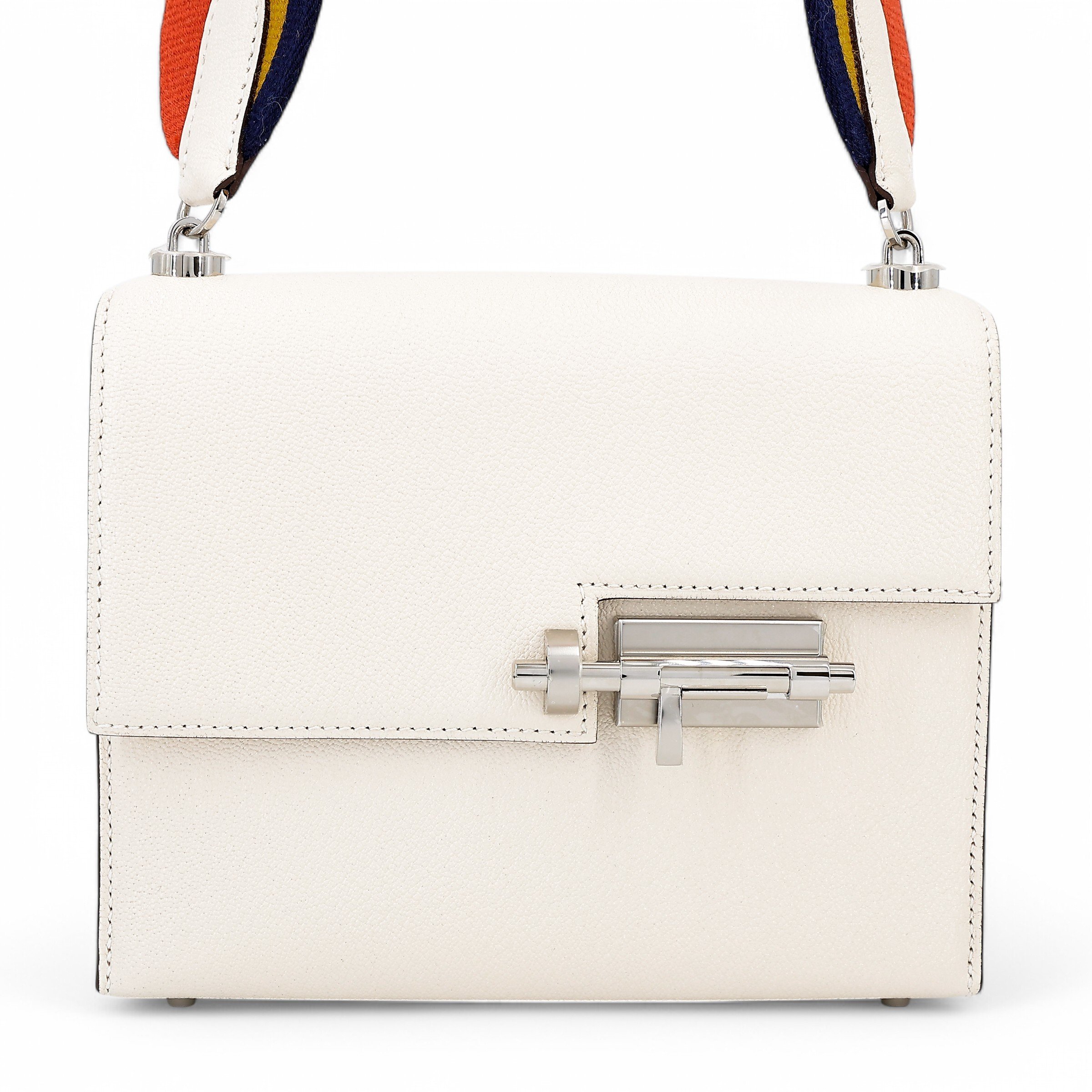Unused ( Rank NS ) HERMÈS Verrou Mini Nata (I2) Chevre Canvas Palladium hardware U (2022)