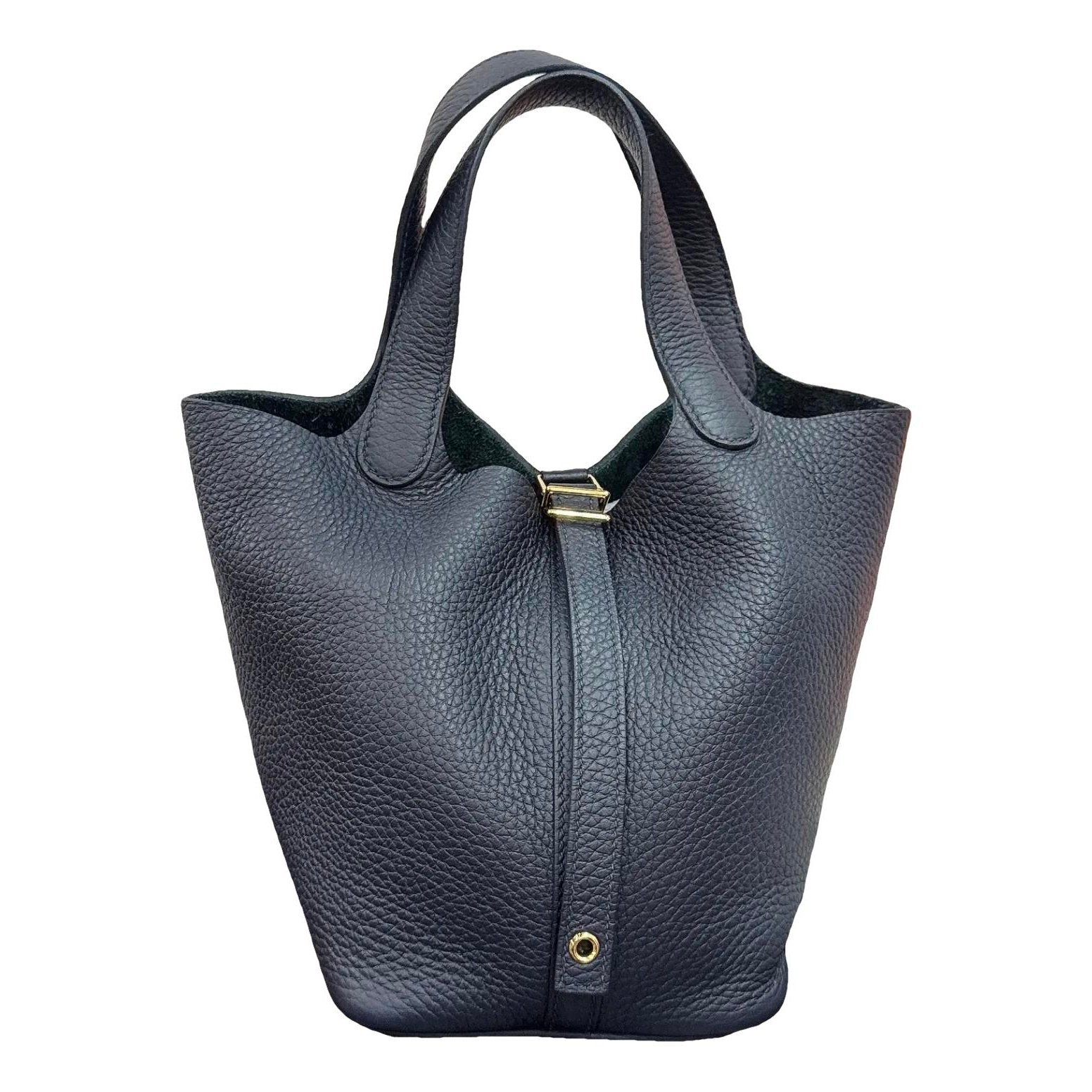 Picotin leather tote