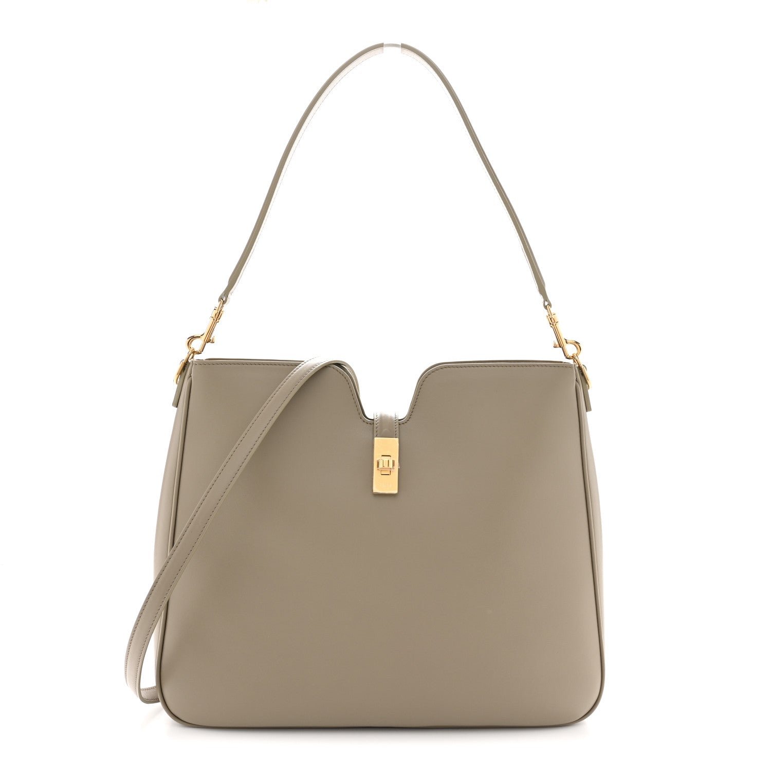 Celine Smooth Calfskin Medium Camille 16 Soft Bag Taupe