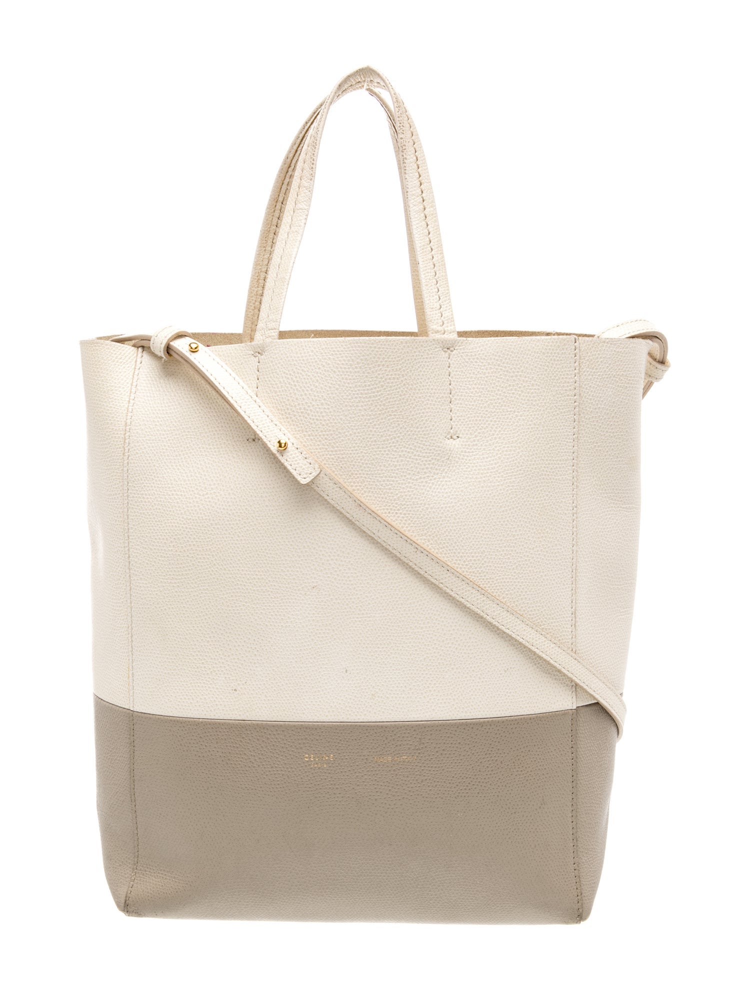 Leather Vertical Cabas Small