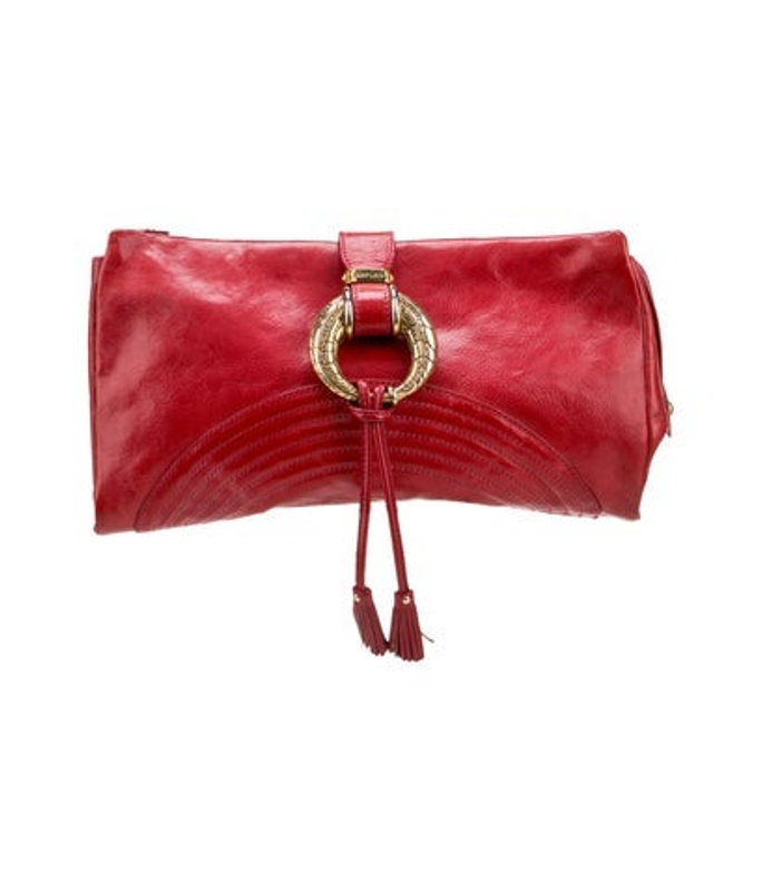 Jimmy Choo Choo Leather Clutch