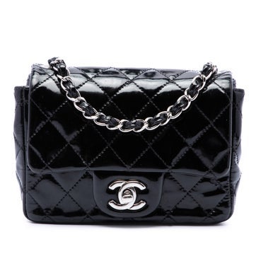 Mini Square Classic Patent Single Flap