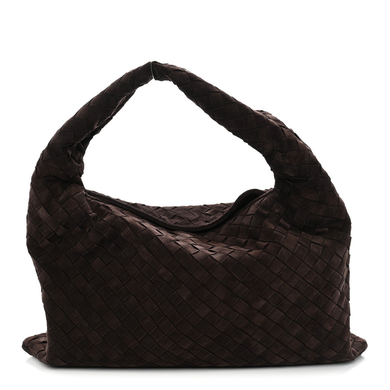 Bottega Veneta Suede Intrecciato Small Hop Fondant
