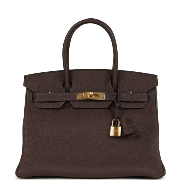 Hermes Hermes Birkin 30 Chocolate Togo Gold Hardware