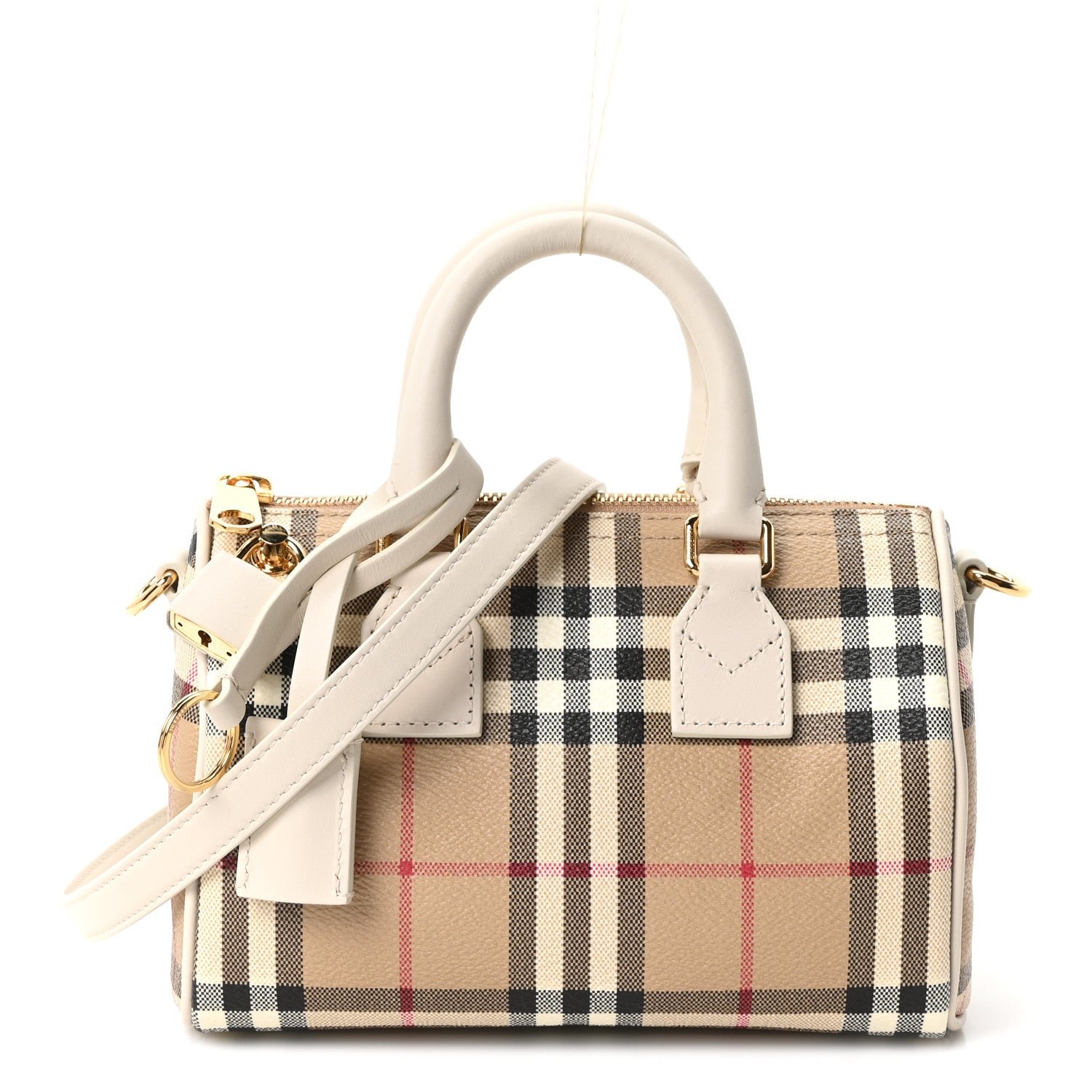 Burberry Burberry Vintage Check Mini Bowling Bag Soap Beige